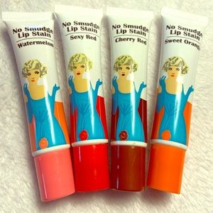 Lip stain, no smudge, peel off - 4 colors